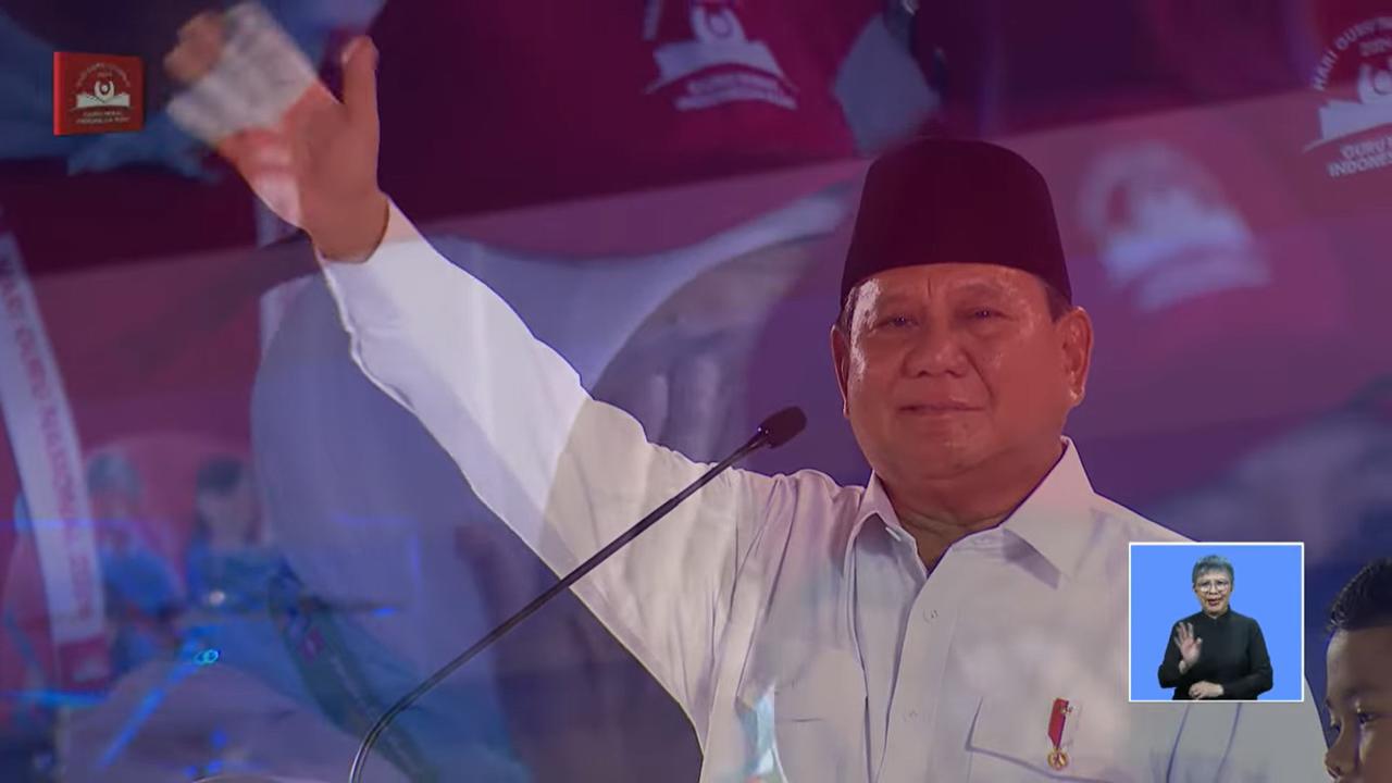 Prabowo menangis di Hari Guru 2024