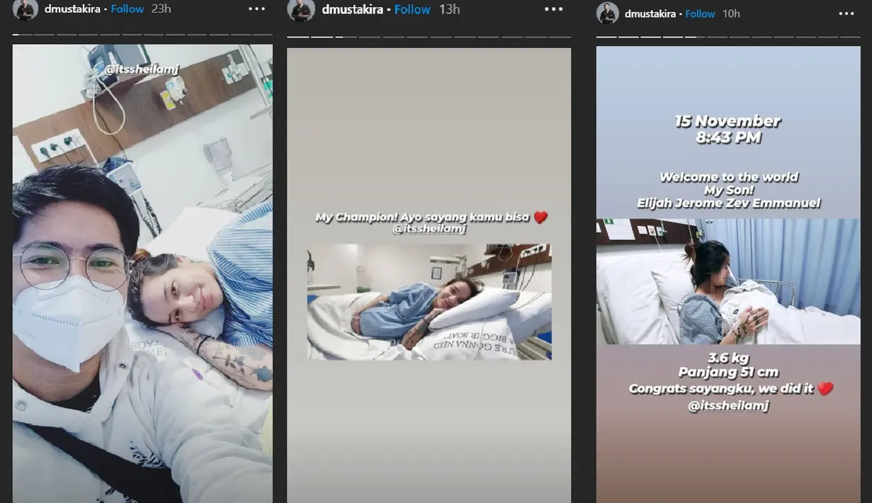Persalinan Sheila Marcia. (Instagram/ dmustakira)