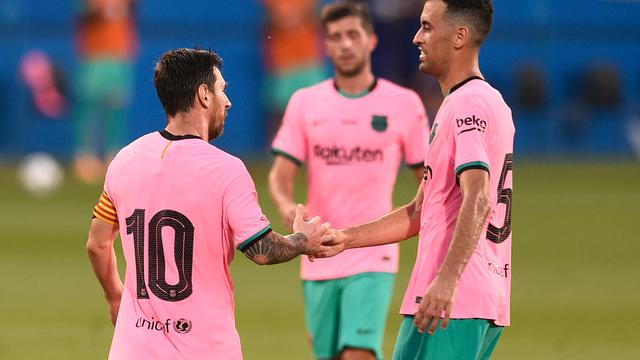 Penyerang Barcelona, Lionel Messi.