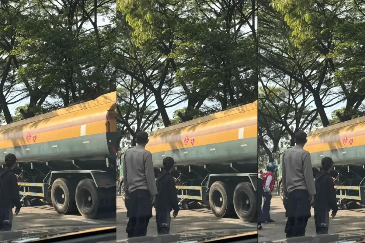 Truk yang menabrak pelajar bersepeda di Bandung