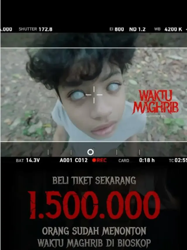 Jumlah penonton film Waktu Maghrib. (Foto: Dok. Instagram @rapifilm)