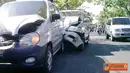 Citizen6, Bali: Tabrakan beruntun terjadi di Jl. Melati, Kota Denpasar, Bali. Kejadian itu terjadi sekitar pukul 14.00 WITA, ketika situasi jalan sedang ramai, Minggu (10/4). (Pengirim: Kelompok 4)