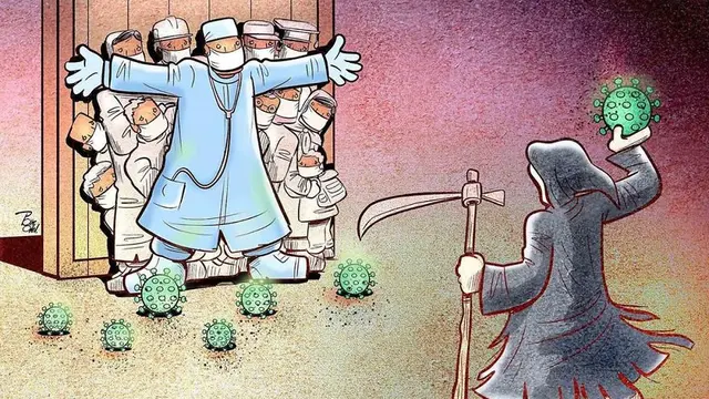 Pilu, 8 Ilustrasi Ini Gambarkan Beratnya Tugas Tenaga Medis Saat Pandemi Virus Corona