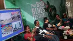 Managing Director The Nusa Dua I Gusti Ngurah Ardita, Asdep Pengembangan Pemasaran I Regional III Kemenpar M. Ricky Fauziyani, CEO Pregina Art Showbiz Gusti Mantra dan vokalis GBS Gugun memberi keterangan pers "Road to Bali Blues Festival 2019", Jakarta, Rabu (10/7/2019). (Liputan6.com/Johan Tallo)