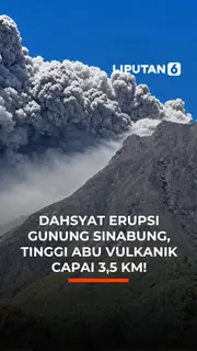 Dahsyat Erupsi Gunung Sinabung, Tinggi Abu Vulkanik Capai 3,5 Km!