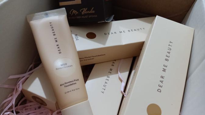 Koleksi shade foundation terbaru dari Dear Me Beauty. (Liputan6.com/Dinny Mutiah)