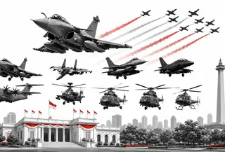 Infografis 81 Alutsista TNI Bakal Atraksi di Langit Istana. (Liputan6.com/ Djoko Poerwanto)