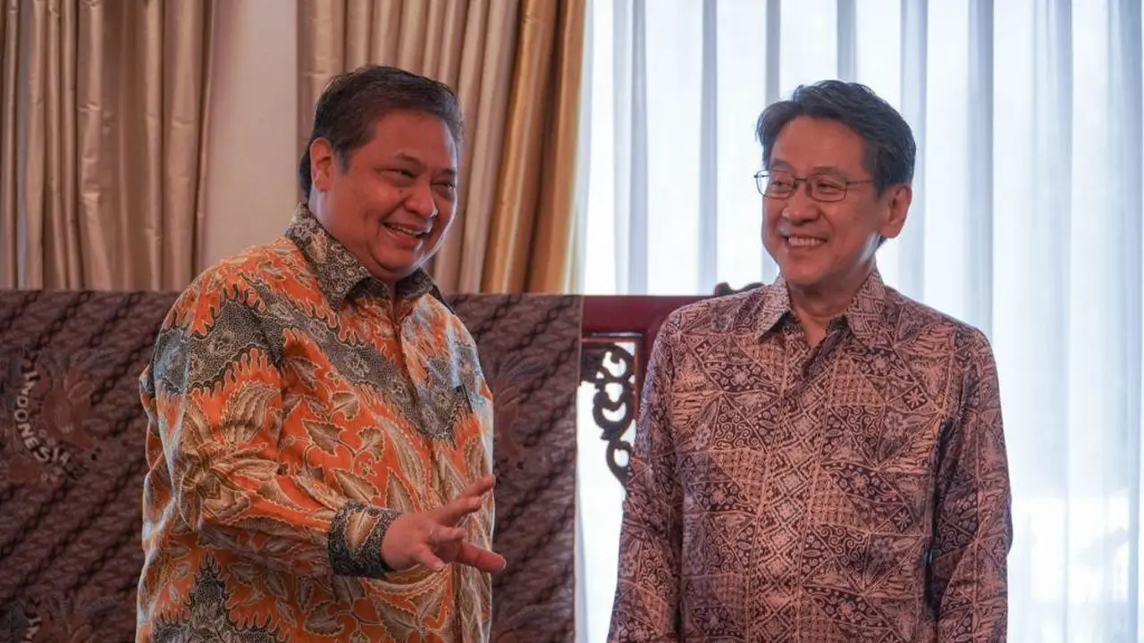 Menteri Koordinator Bidang Perekonomian Airlangga Hartarto menerima kunjungan kerja Delegasi Jepang.