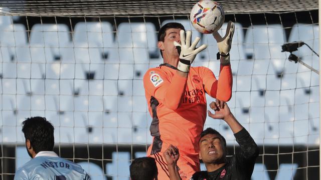 FOTO: Menang 3-1 atas Celta Vigo, Real Madrid Gusur Barcelona dari Posisi ke-2 - Thibaut Courtois