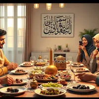 caption buka puasa ©Ilustrasi dibuat AI