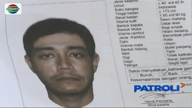 Polresta Depok merilis sketsa wajah pelaku pelemparan batu di Jalan Juanda, Depok.