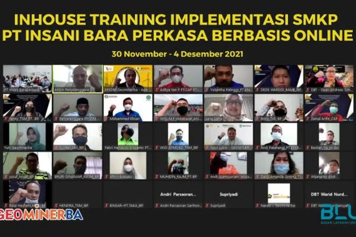 PT Insani Bara Perkasa dan PPSDM Geominerba gelar diklat implementasi SMKP (Foto: Istimewa)