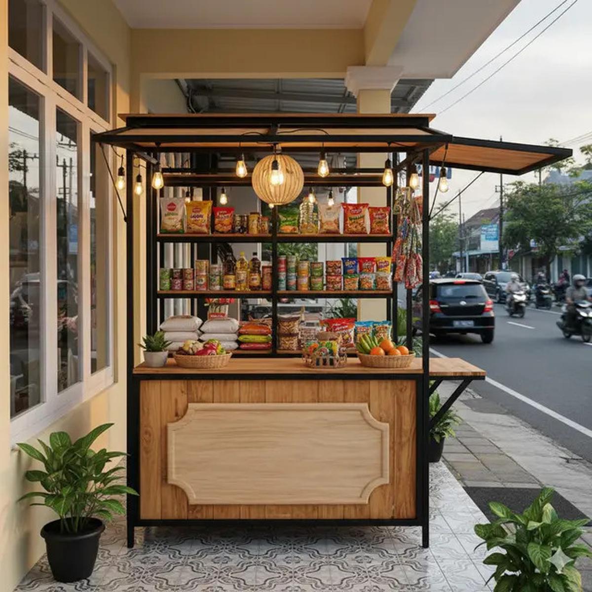 7 Inspirasi Warung Sembako Terbuka di Teras Rumah yang Hemat Tempat
