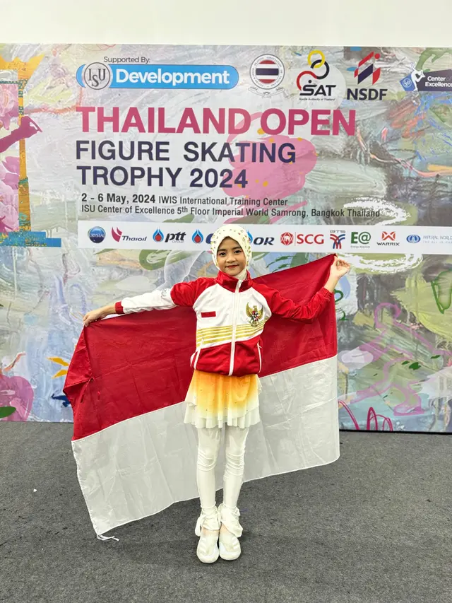 Mikaila Kaia Fathima tampil dalam gelaran Thailand Open Figure Skating Trophy 2024 (Istimewa)