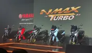 Peluncuran Yamaha NMax Turbo di Jakarta. Harga mulai dari Rp 32 jutaan on the road Jakarta. (Liputan6.com/Septian)