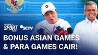 Presiden Prabowo Subianto menyerahkan bonus hingga Rp3 miliar bagi peraih medali emas Asian Games dan Asian Para Games 2026 di Istana Merdeka, Jakarta, Kamis (29/10/2026).

Peraih emas nomor tunggal mendapat Rp3 miliar, nomor ganda Rp2,4 miliar, dan ...