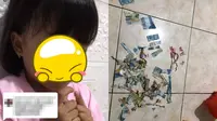 Aksi Anak Gunting Uang Bulanan Ini Viral (Sumber: Tiktok/mahisaka_)
