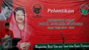 Wasekjen PDIP Ahmad Basarah memberi sambutan pada pelantikan pengurus pusat Baitul Muslimin Indonesia (Bamusi) periode 2016-2020 di DPP PDIP, Jakarta, Kamis (8/9). Pelantikan dipimpin langsung  Ketum PDIP Megawati Soekarnoputri. (Liputan6.com/Johan Tallo)