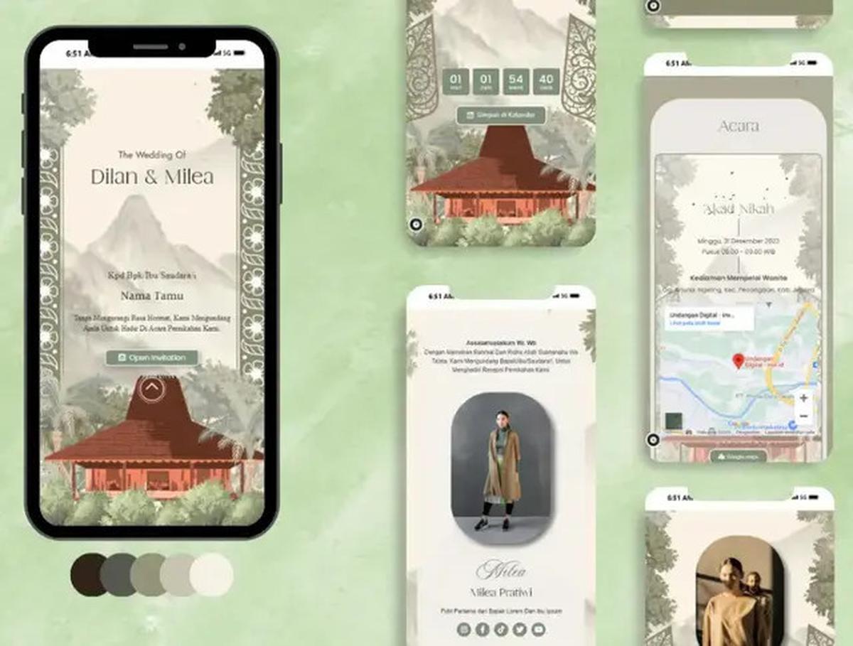 6 Contoh Desain Undangan Pernikahan Digital yang Keren dan Kekinian