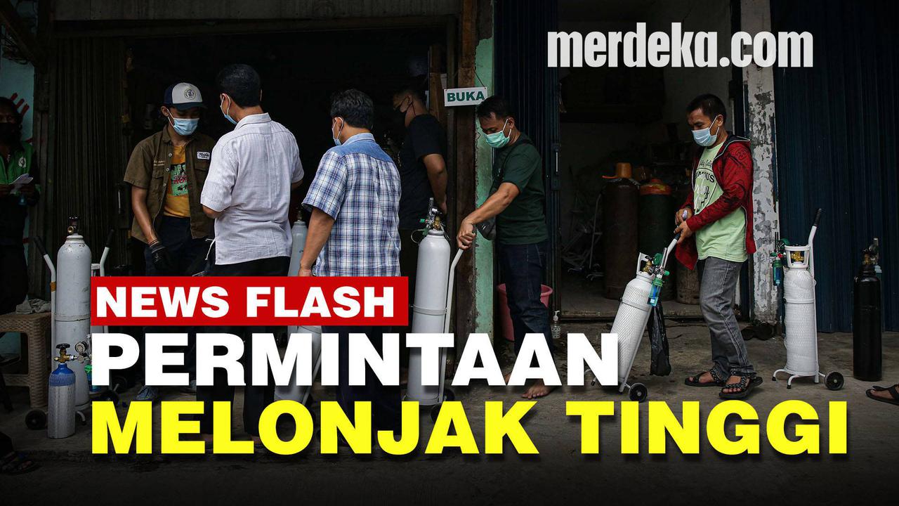 VIDEO: Kasus Covid-19 Meningkat, Terjadi Antrean Pengisian Tabung Oksigen di Jakarta