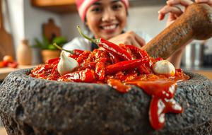 resep sambal geprek simple ©Ilustrasi dibuat AI