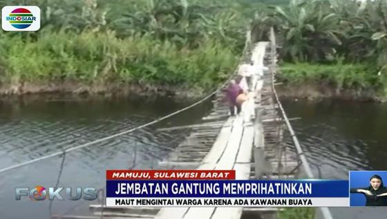 Ini Bahaya yang Mengancam Warga Mamuju Saat Melintas  di Jembatan Raie