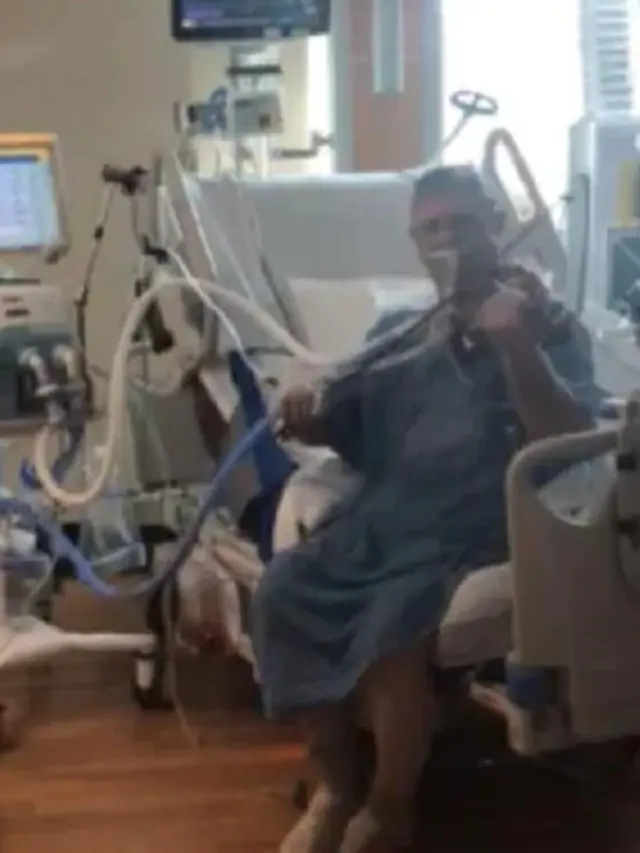 Berterima Kasih untuk Tenaga Medis, Viral Pasien Covid-19 Main Biola di Ruang ICU