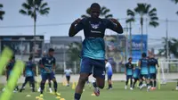 Bermain di BRI Liga 1 akan menjadi pengalaman pertama bagi striker asing baru Persib Bandung, Bruno Cantanhede. (Erwin Snaz/Bola.com)