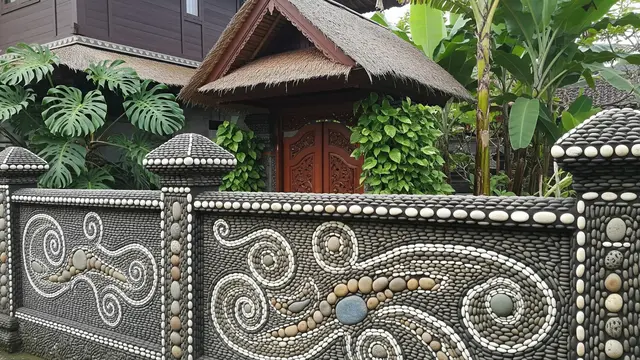 Pagar Batu Kali Mozaik