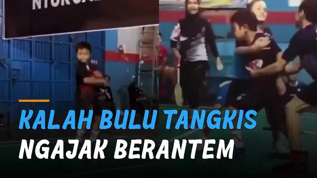 VIDEO: Menang Gaya, Bocah Kalah Main Bulu Tangkis Ngajak Berantem