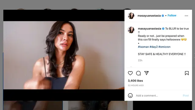 Unggahan Masayu Anastasia. (Foto: Dok. Instagram @masayuanastasia)