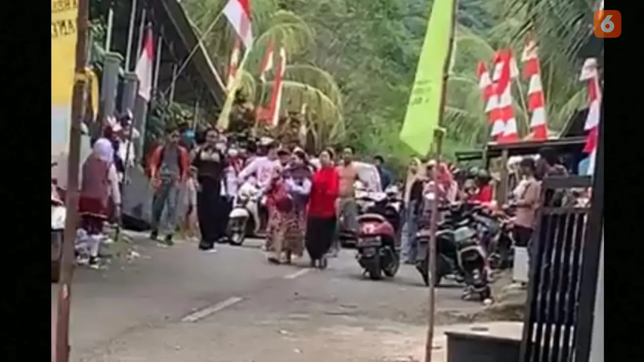 Siswa SD peserta gerak jalan ditabrak (Liputan6.com/Istimewa)