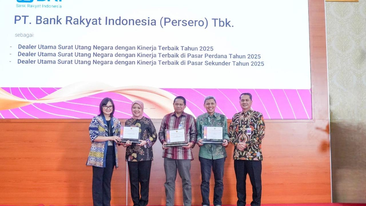 BRI Raih 3 Penghargaan Dealer Utama dengan Kinerja Terbaik dari Kemenkeu