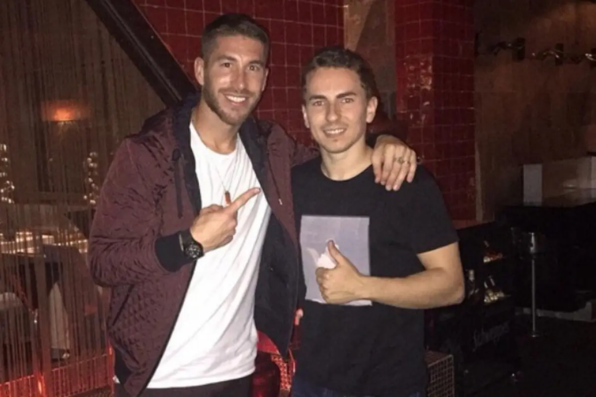 Sergio Ramos dan Jorge Lorenzo