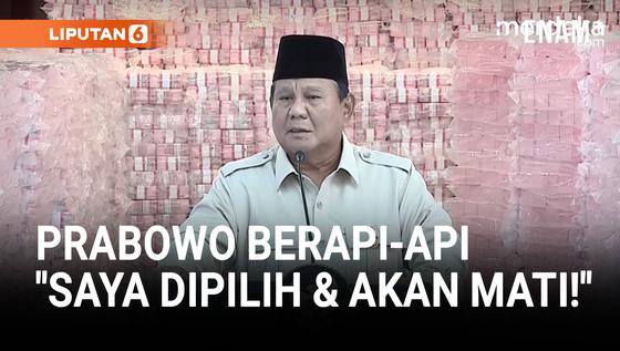 Berapi-api Prabowo Tunjuk-Tunjuk Depan Tumpukan Uang Triliunan: Saya Akan Mati!