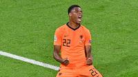 Pemain Timnas Belanda, Denzel Dumfries (AP).