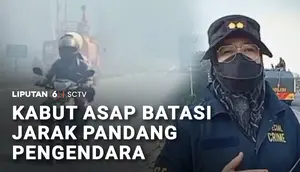 Karhutla Meluas, Jarak Pandang di Jalan Lintas Timur Sumatra Tertutup Kabut Asap