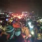 Suasana kemacetan di kawasan Puncak Bogor, Jawa Barat. (Liputan6.com/Achmad Sudarno)
