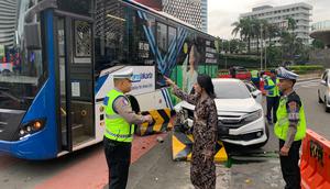 Kecelakaan di Bundaran HI (Dok: TMC Polda Metro Jaya)