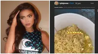 Deretan artis dunia yang ketahuan suka makan mie instan asal Indonesia. (Sumber: Instagram/@kyliejenner/)