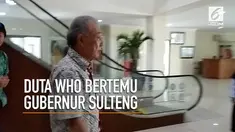 Pertemuan Yohei Sasakawa, Duta WHO dengan Gubernur Sulawesi Tengah membahas tentang eliminasi kusta.