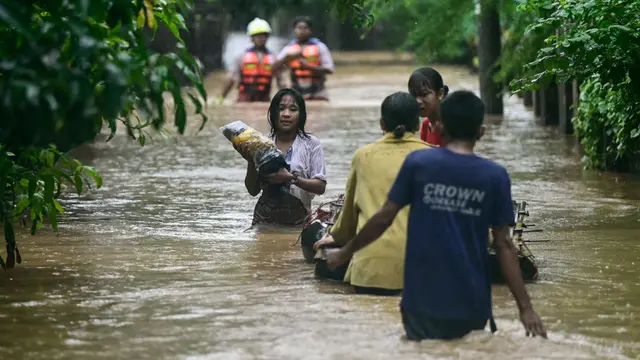 Dampak Terjangan Topan Yagi, Banjir Rendam Myanmar