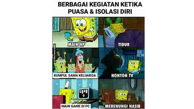 7 Meme SpongeBob dan Patrick Waktu Ramadhan Ini Kocak