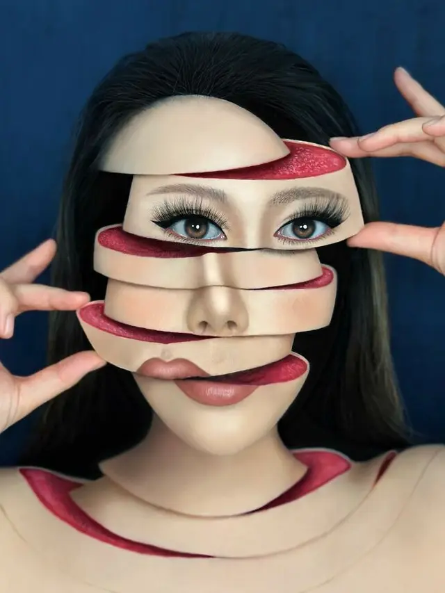 6 Potret Ilusi Rias Wajah Ini Bikin Merinding, Cocok Jadi Inspirasi Halloween