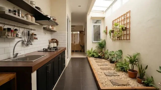 Sisa Lorong Memanjang untuk Dapur