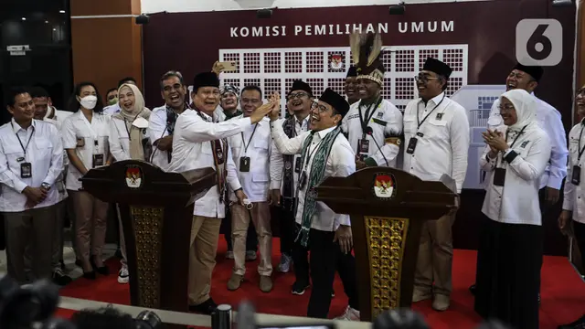 Prabowo dan Cak Imin Kompak Daftar Pemilu 2024 ke KPU