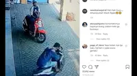 Tak semua pencuri bisa membawa kendaraan yang diinginkan, salah satu contohnya terlihat dalam video yang dibagikan akun Instagram @newdramaojol.id.
