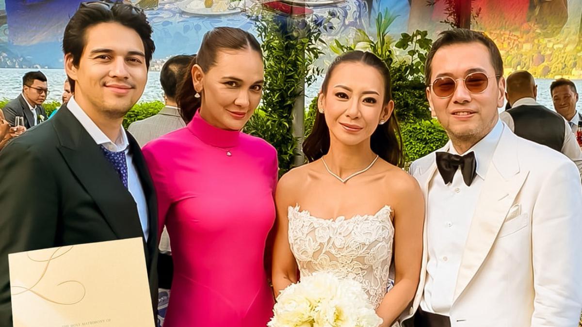 Gaya Good Looking Luna Maya Kenakan Dress Backless dan Dress Pink Rp7 jutaan saat Kondangan ke Italia Bersama Maxime Bouttier