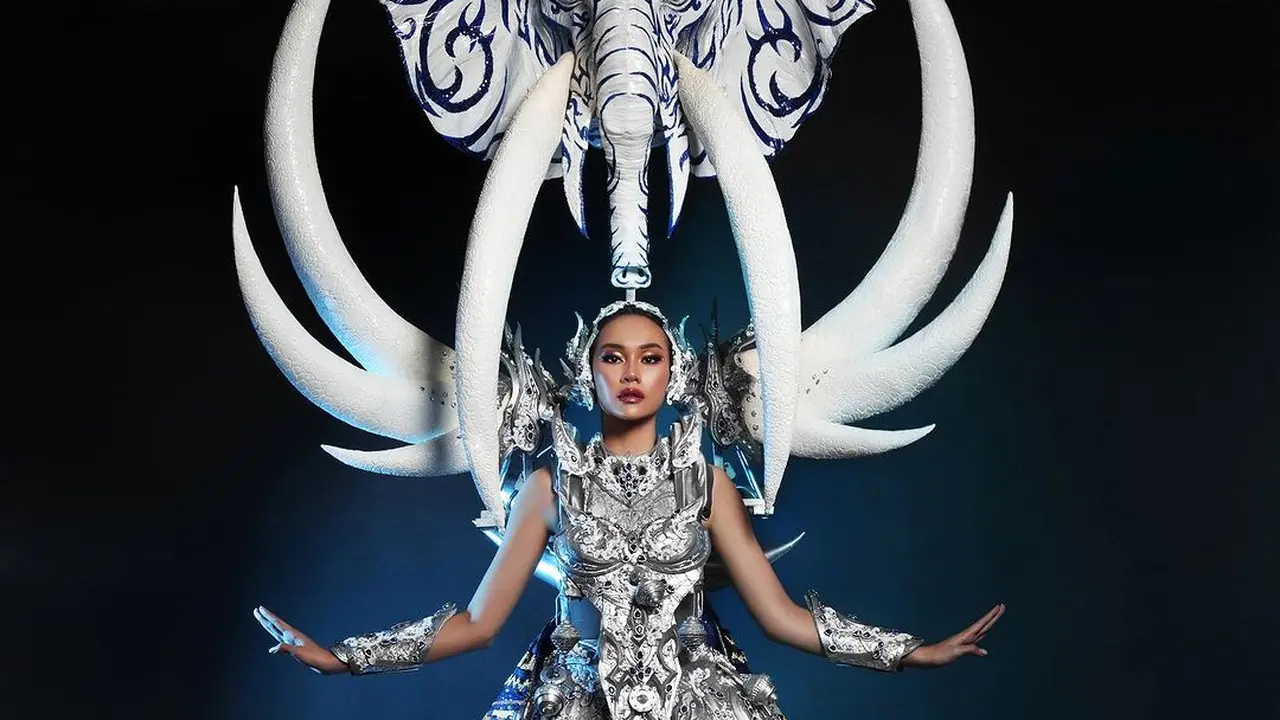 Kemegahan Gajah Way Kambas Jadi Inspirasi National Custome Yasinta Aurel di Miss Supranational Indonesia 2023