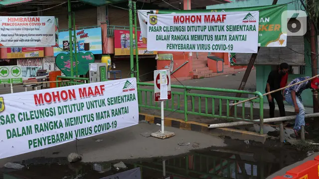 FOTO: Suasana Pasar Cileungsi Pasca Penutupan Sementara
